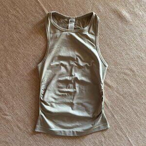 JoyLab Stretch Tank Top, Crew Neck, Side Cinch Detail, Tan Nude, XS